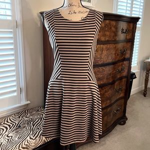 Free People black and brown striped mini dress - M
